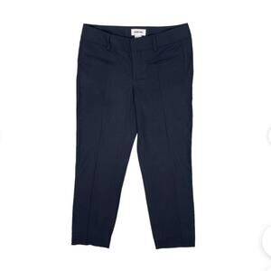 Helmut Lang Navy Blue Mid Rise Trousers Dress Pants Ankle Crop Size 2